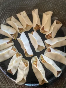 Chive and Pork & Scallion and Pork Potstickers