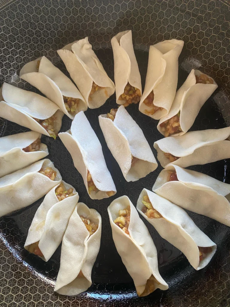 Chive and Pork & Scallion and Pork Potstickers
