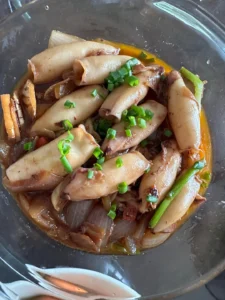 Stir-fried Squid with Onion Soy Sauce