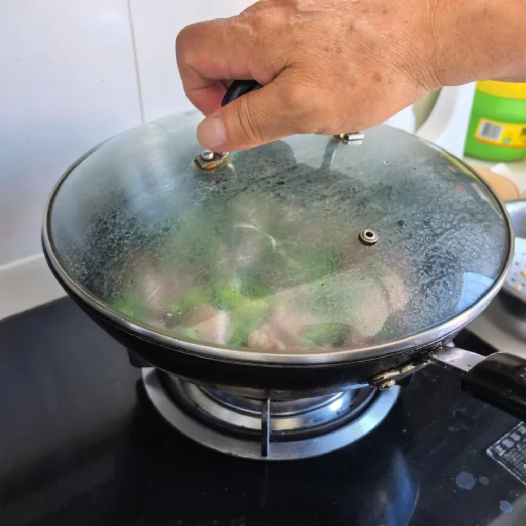 Stir-fried Octopus with Garlic Scapes