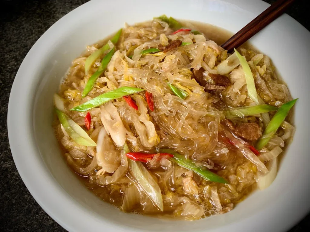 Pork and Pickled Cabbage Stew with Glass Noodles