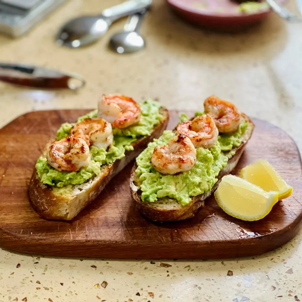 Quick & Nutritious Breakfast | Avocado Shrimp Salad Sandwich