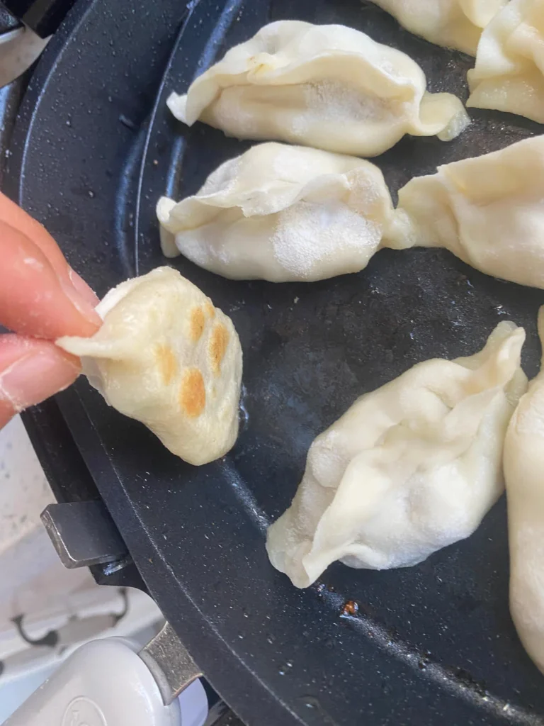 Chive and Pork & Scallion and Pork Potstickers