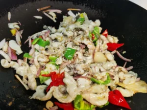 Stir-fried Snakehead Fish Fillets