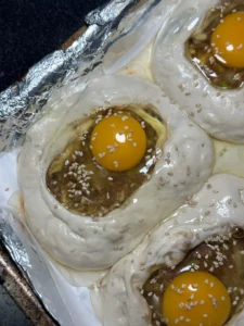 Oven-Baked Beef Shaobing with Egg