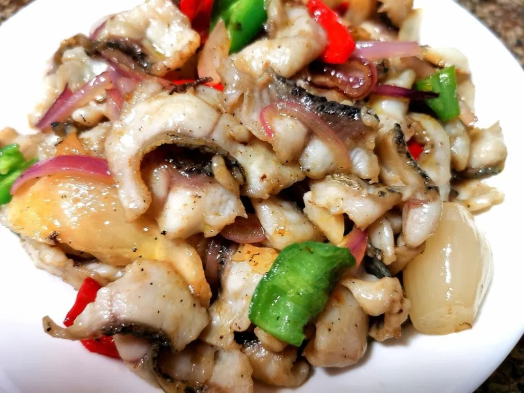 Stir-fried Snakehead Fish Fillets