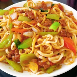 Beef Noodle Bowl with Stir-fried Topping