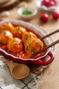 Sweet & Tangy Tomato Chicken Meatballs