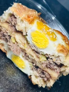 Oven-Baked Beef Shaobing with Egg