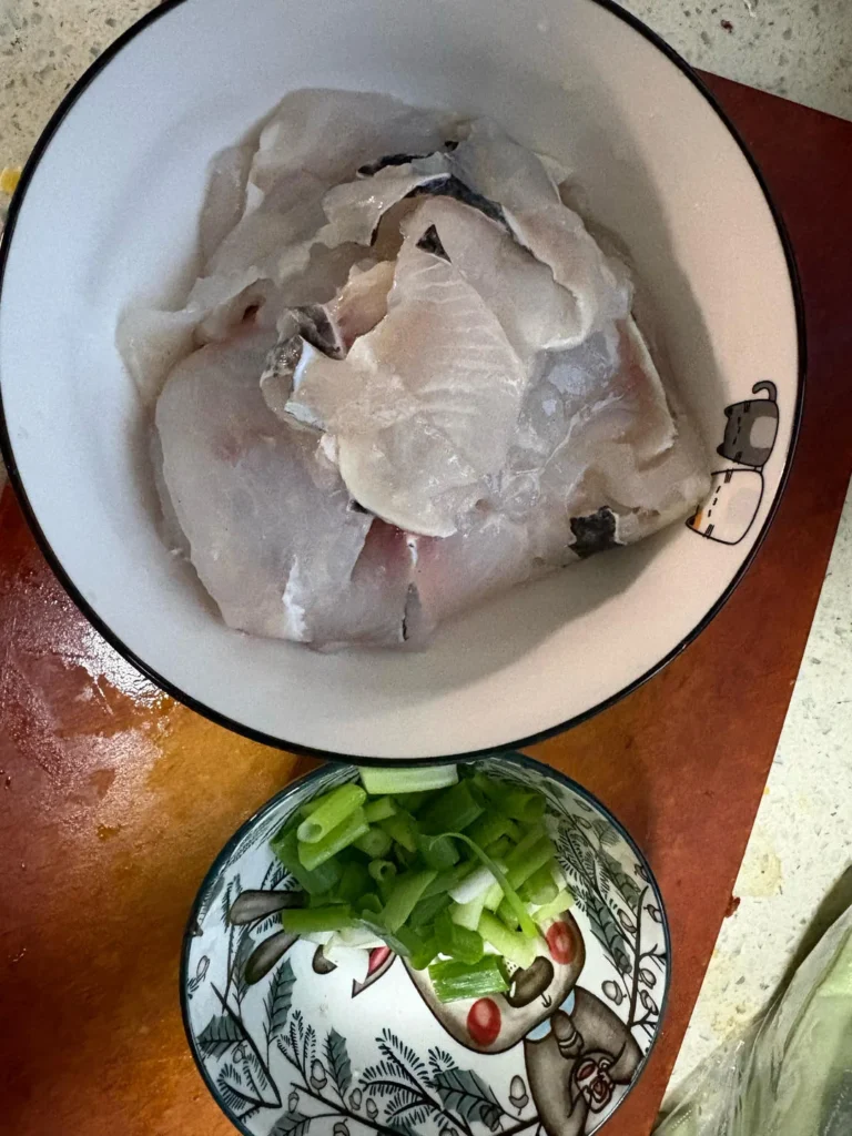 Snakehead Fish Fillets with Sizzling Scallion Oil