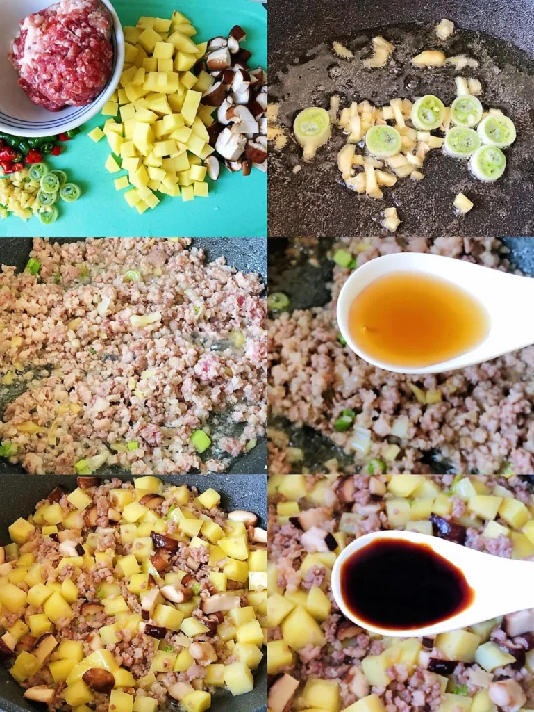 Shiitake Mushroom & Potato Ground Pork Rice Bowl — Better Than Takeout
