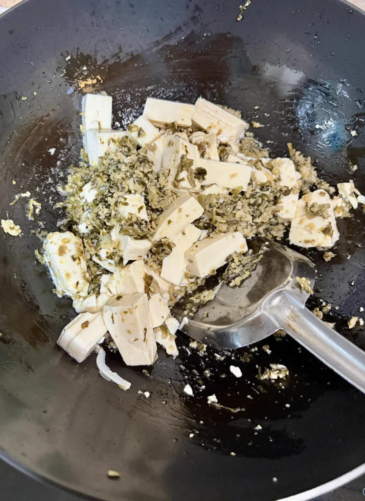 Silken Tofu Soup with Preserved Mustard Greens and Minced Pork