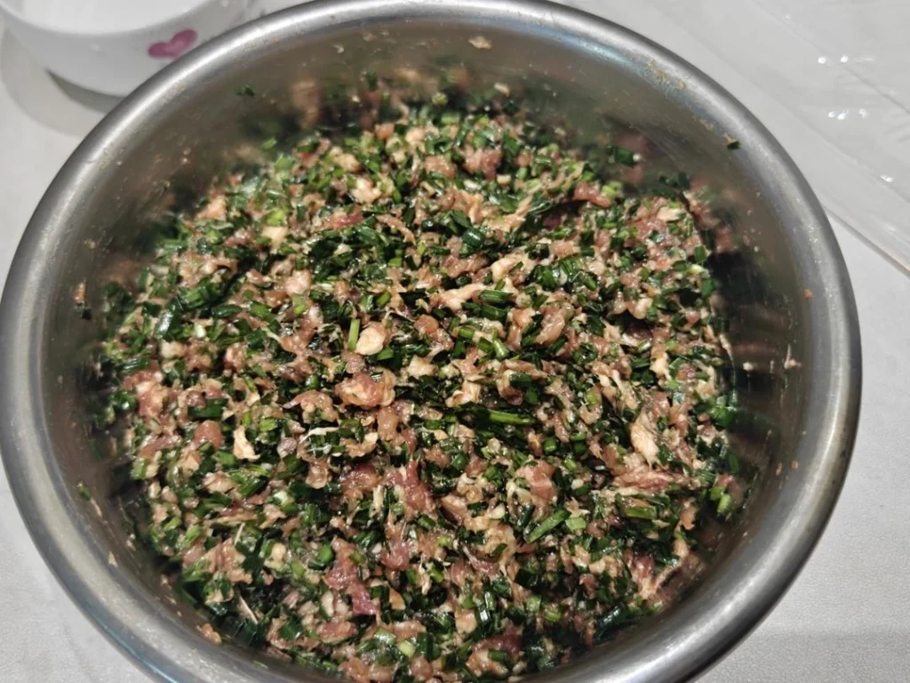 Chive and Pork Dumpling Filling