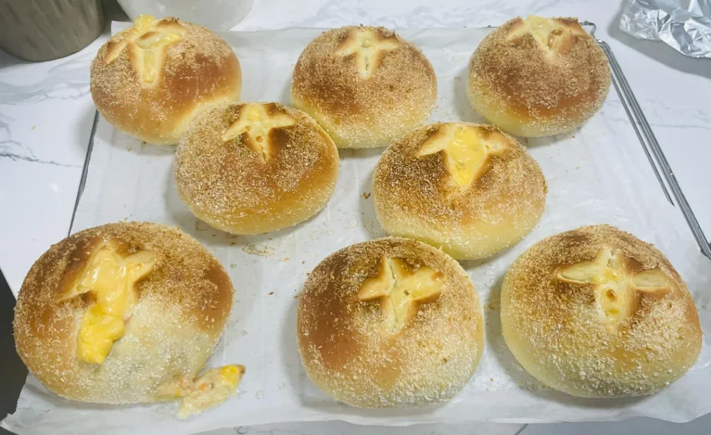 Cheesy Tuna Bread Rolls with Coconut Crust