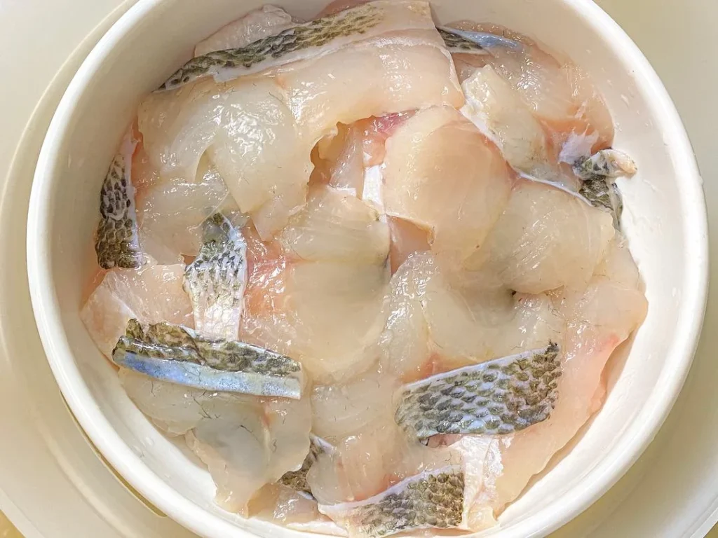 Steamed Sea Bass Fillets