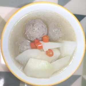 Cabbage and Beef Meatball Soup