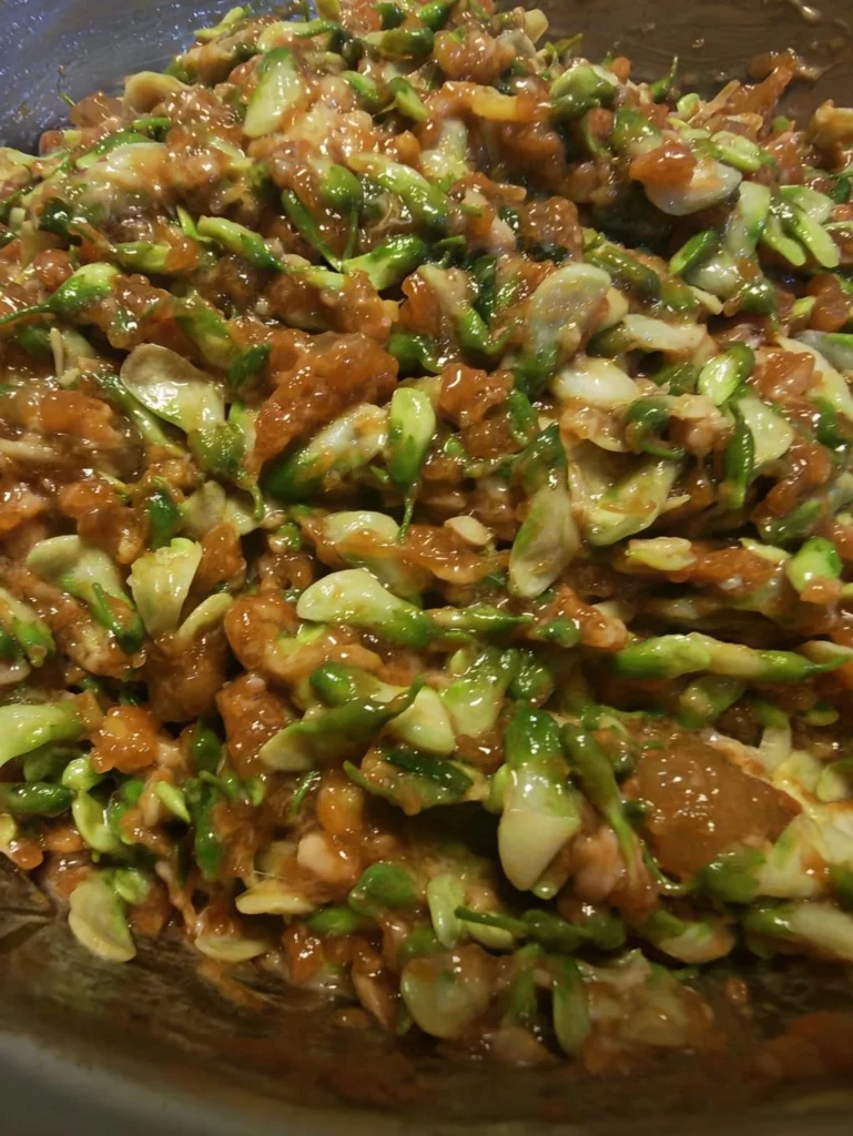 Locust Flower, Pork and Shrimp Dumplings