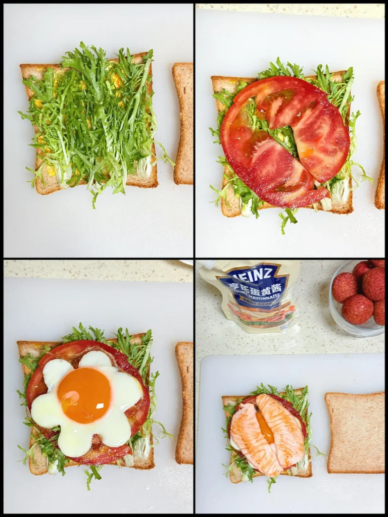 Open-Faced Mayo Salmon Sandwich (High-Protein Low-Cal Breakfast)