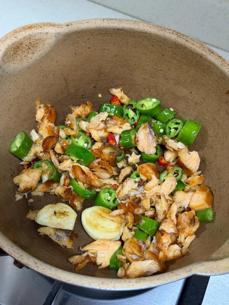 Spicy Salmon Fried Rice