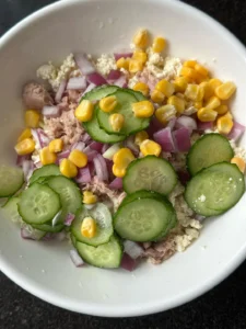 Cucumber Tuna Tofu Salad