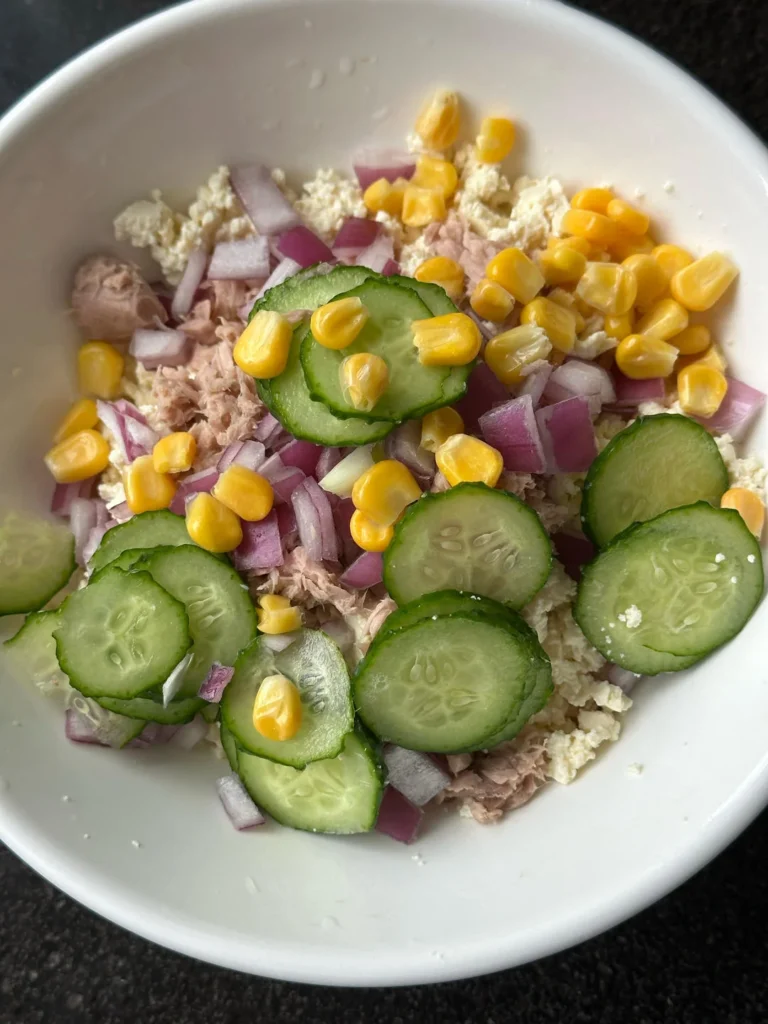 Cucumber Tuna Tofu Salad