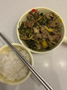 Stir-fried Pickled Mustard Greens with Free-Range Pork