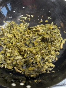 Steamed Cod with Pickled Mustard Greens