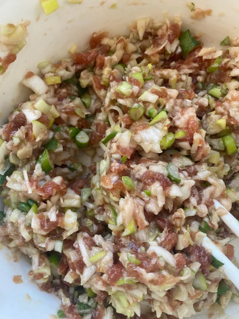 Chive and Pork & Scallion and Pork Potstickers