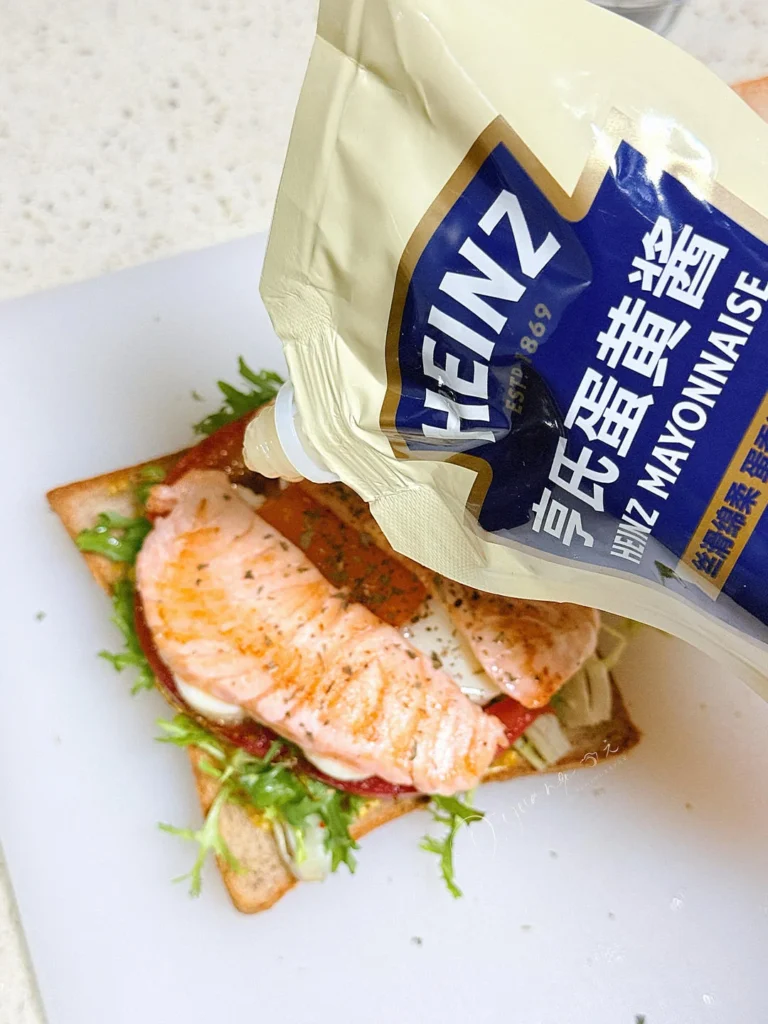 Open-Faced Mayo Salmon Sandwich (High-Protein Low-Cal Breakfast)
