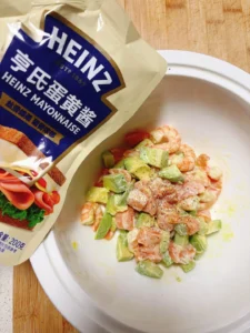 Salmon & Avocado Mustard Mayo Salad