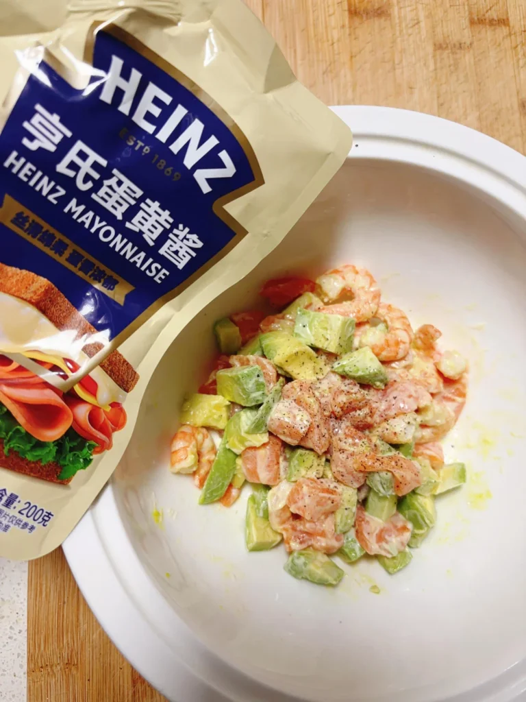 Salmon & Avocado Mustard Mayo Salad