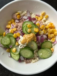 Cucumber Tuna Tofu Salad