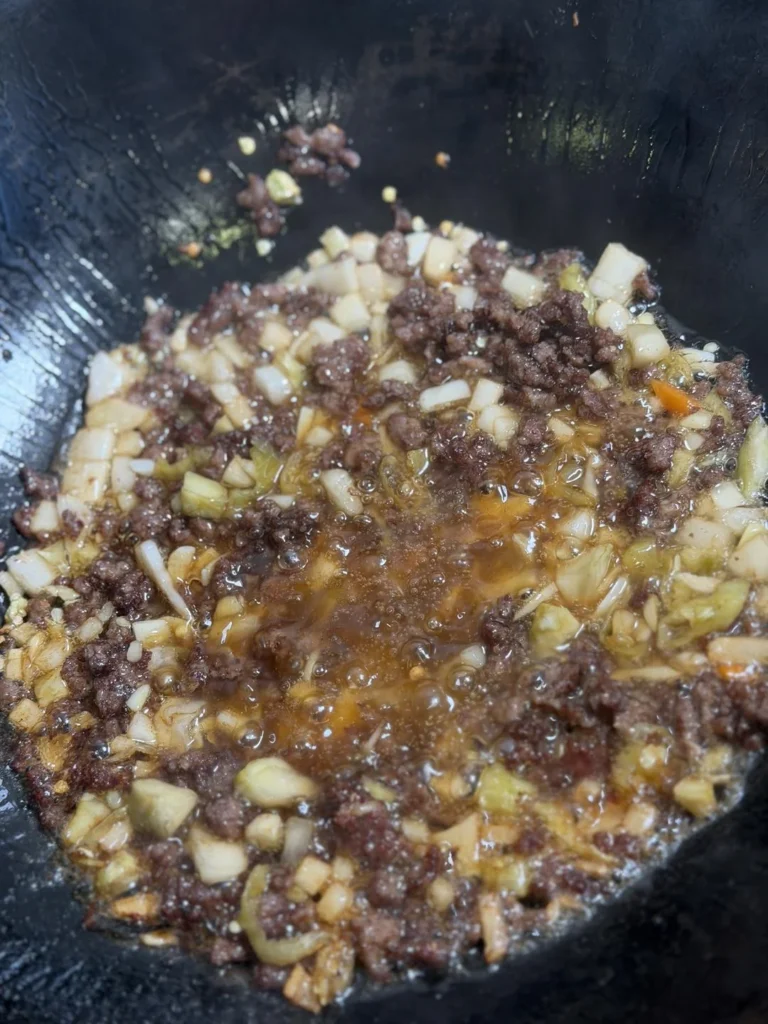 Spicy Kimchi Beef with Silken Tofu