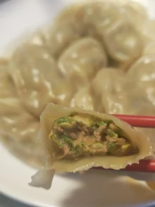 Locust Flower, Pork and Shrimp Dumplings