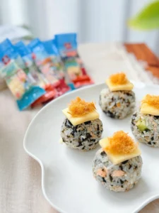 No-Fuss Breakfast Cheese Salmon Rice Balls ✨ Kids Devour Them