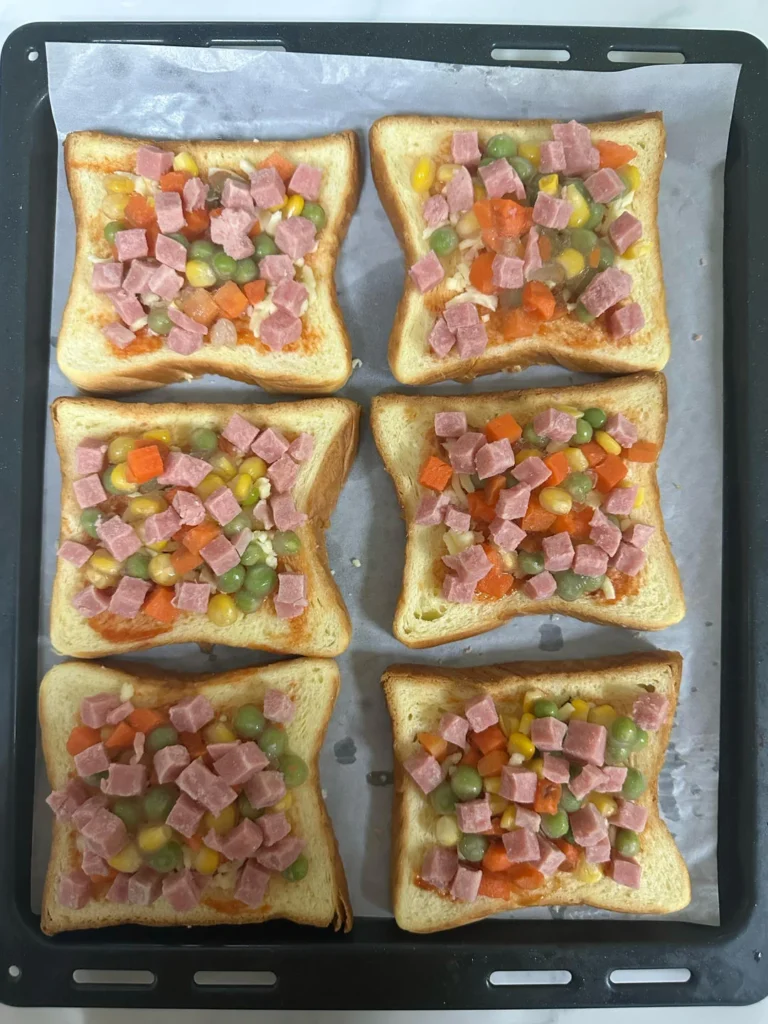 Vegetable Pizza Toast — Easy Weekly Breakfast Meal Prep