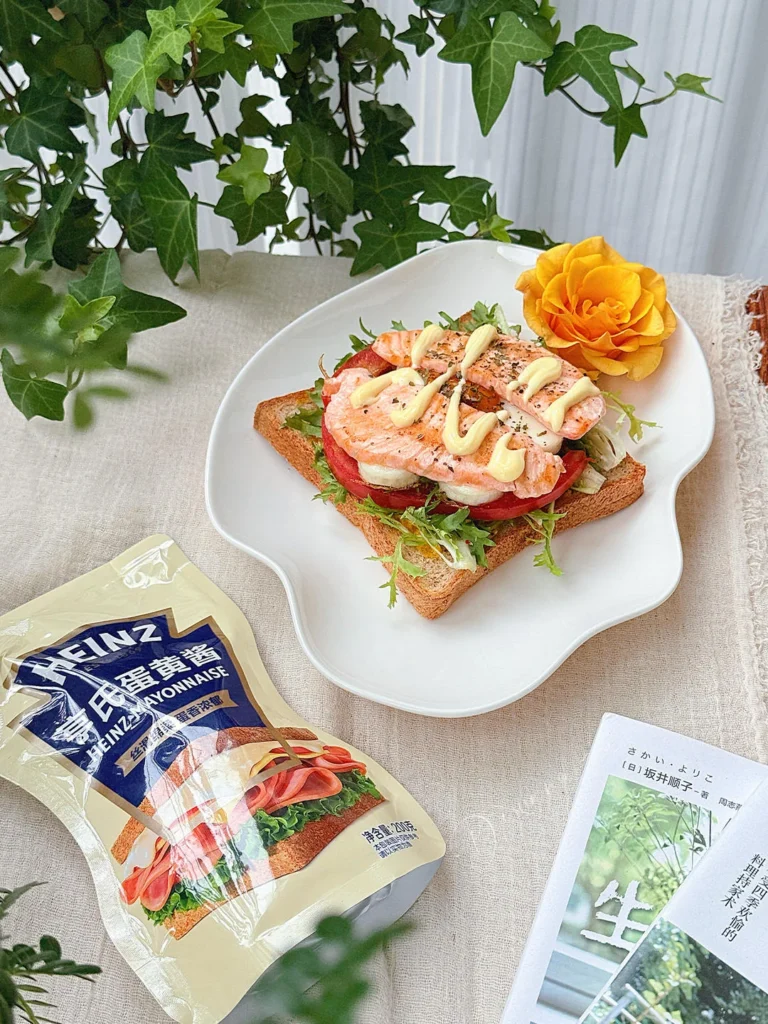 Open-Faced Mayo Salmon Sandwich (High-Protein Low-Cal Breakfast)