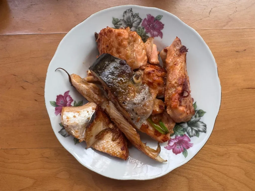 Pan-Fried Salmon Head