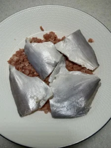 Pomfret Three Ways with Minced Pork