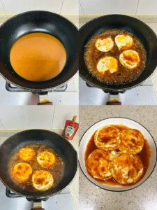 Sweet and Sour Eggs in Tomato Sauce