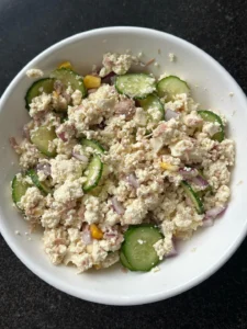 Cucumber Tuna Tofu Salad