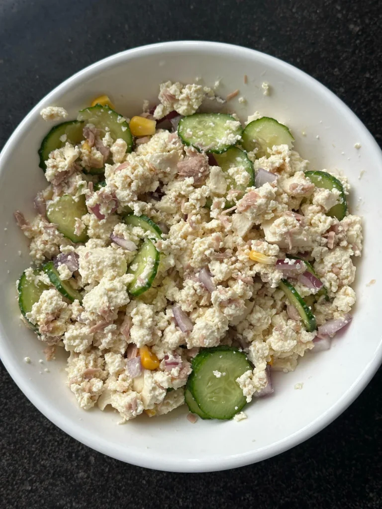 Cucumber Tuna Tofu Salad