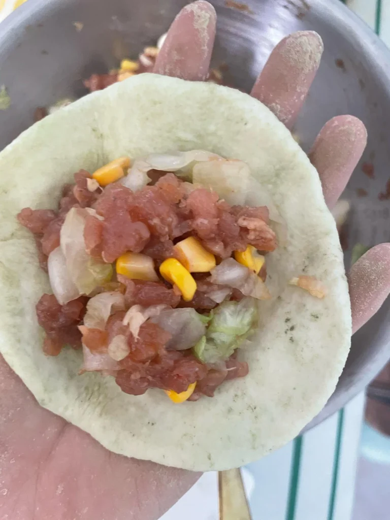 Cabbage, Pork & Corn Steamed Buns