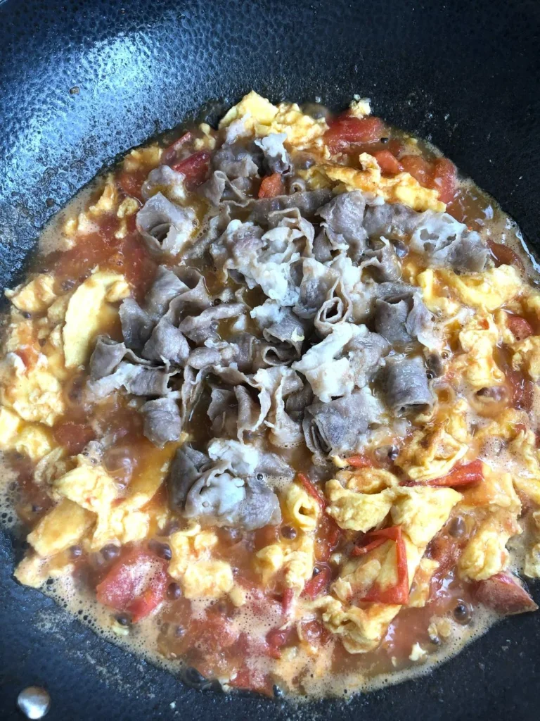 Quick Tomato, Egg & Beef Brisket