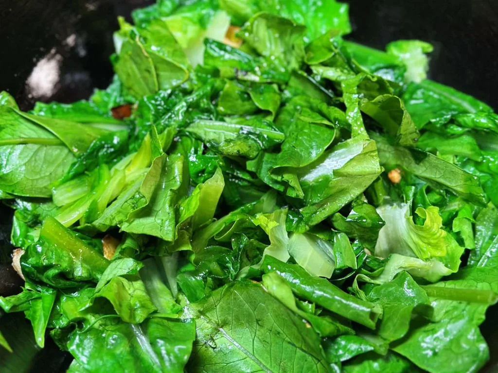 Shrimp Paste Stir-fried Romaine Lettuce