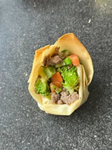 Low-Fat Veggie Beef Taco Bowls