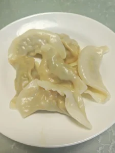 Locust Flower, Pork and Shrimp Dumplings