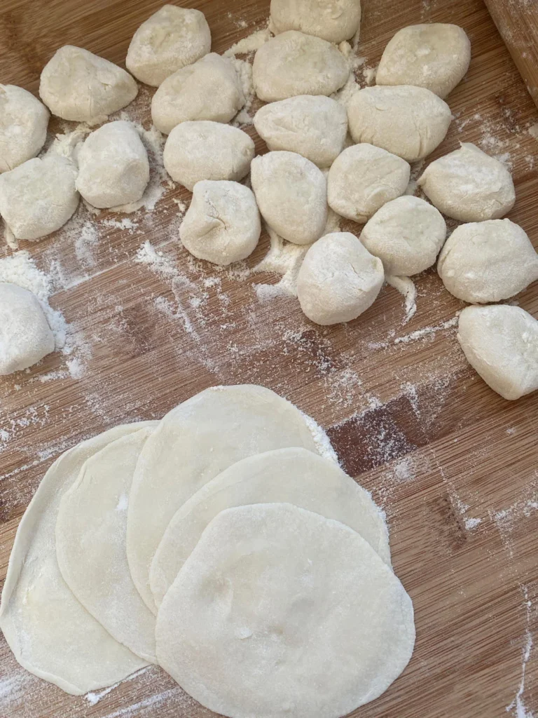 Chive and Pork & Scallion and Pork Potstickers
