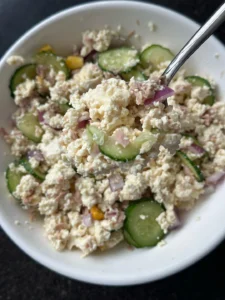 Cucumber Tuna Tofu Salad