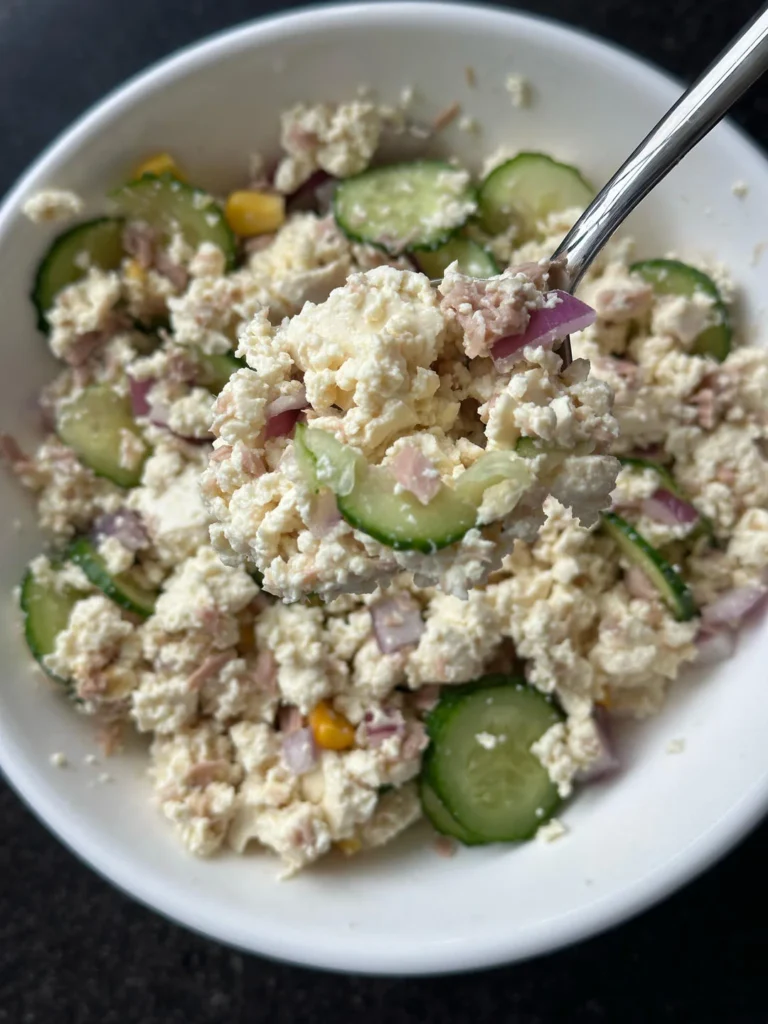 Cucumber Tuna Tofu Salad
